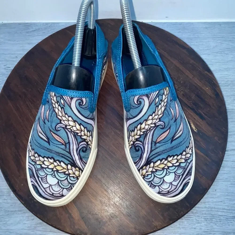 Olukai Kailua Hoa Wooden Wave Slip On Flats Shoes Sneakers Womens Size 6